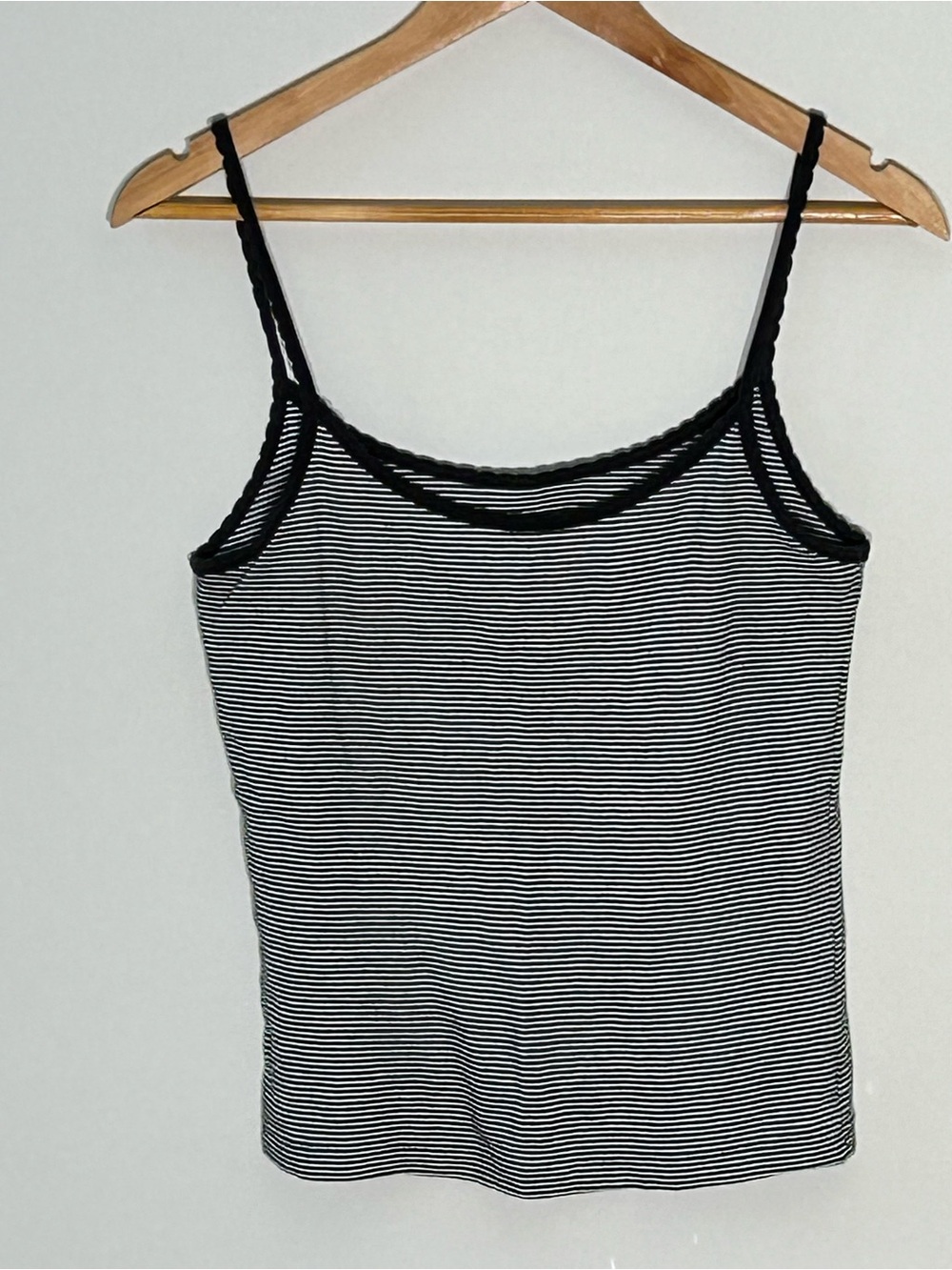 Brandy Melville Black and White Striped Tank Top